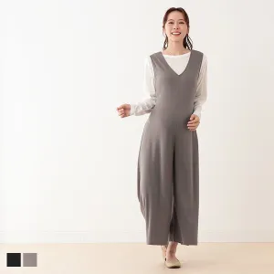 Relaxed-Fit Nursing Knit Overalls (Winter, Spring, Autumn)