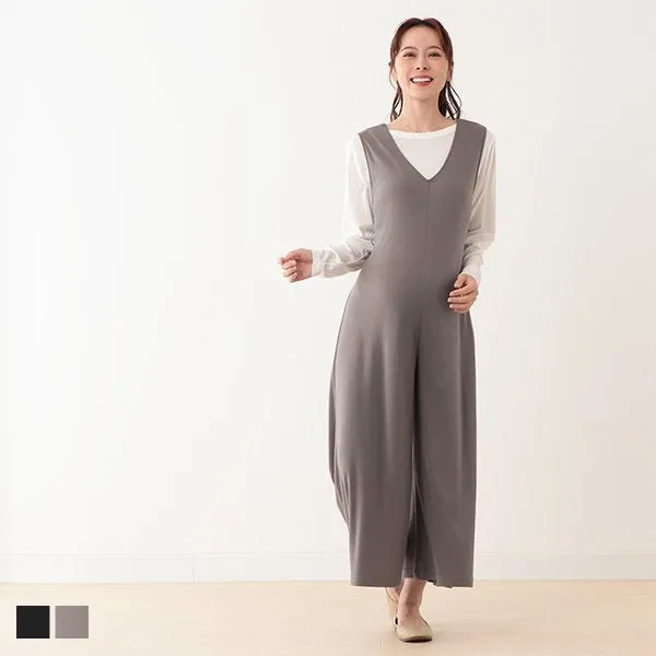 Relaxed-Fit Nursing Knit Overalls (Winter, Spring, Autumn)
