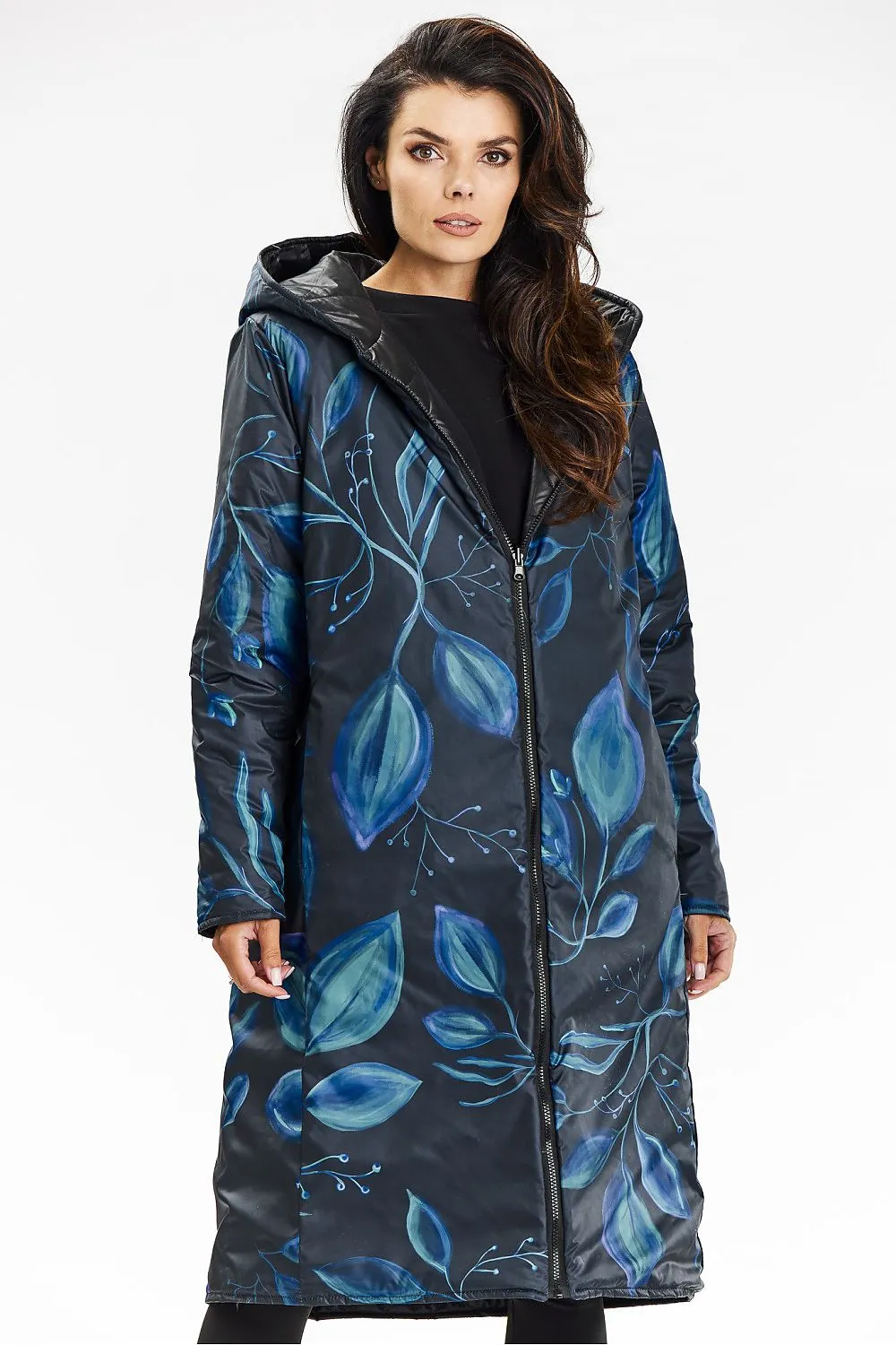 Reversible Elegance Quilted Hooded Coat