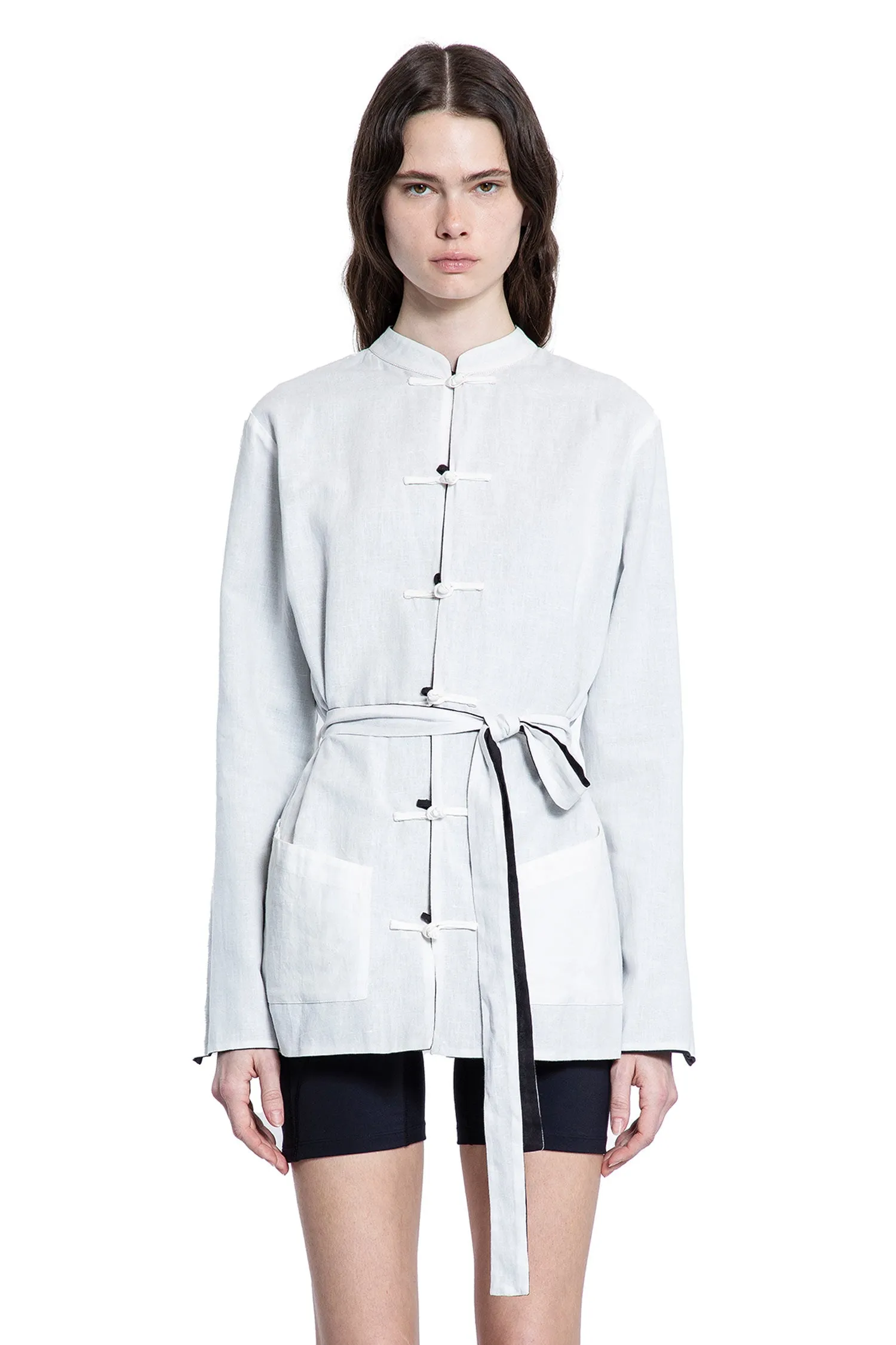 Reversible Mandarin Jacket in Hemp