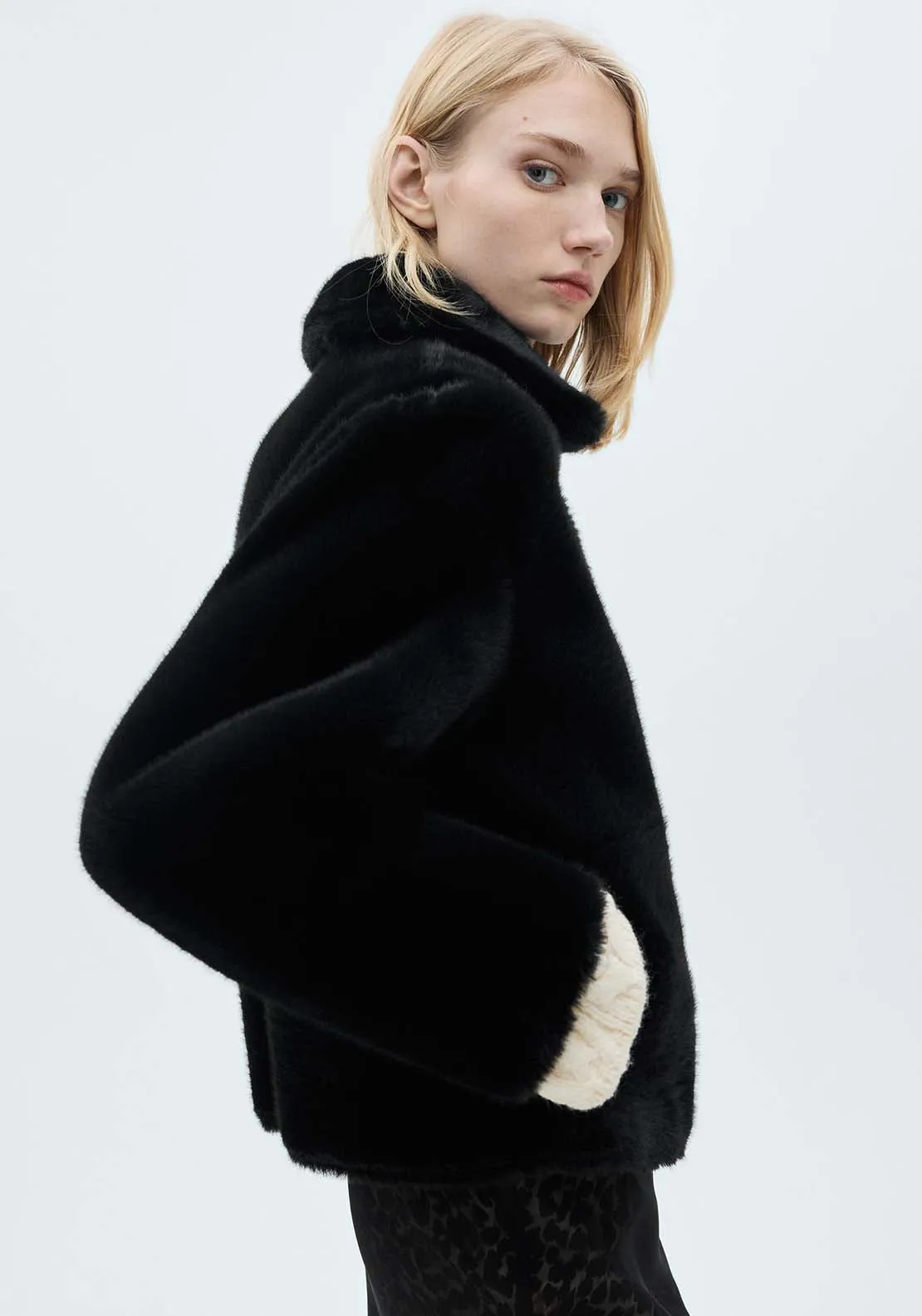 Reversible quilted jacket - Black