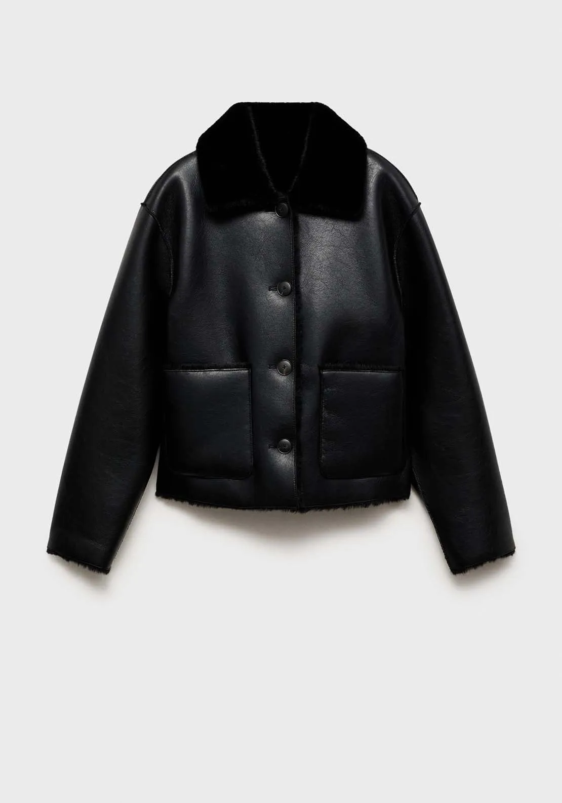 Reversible quilted jacket - Black