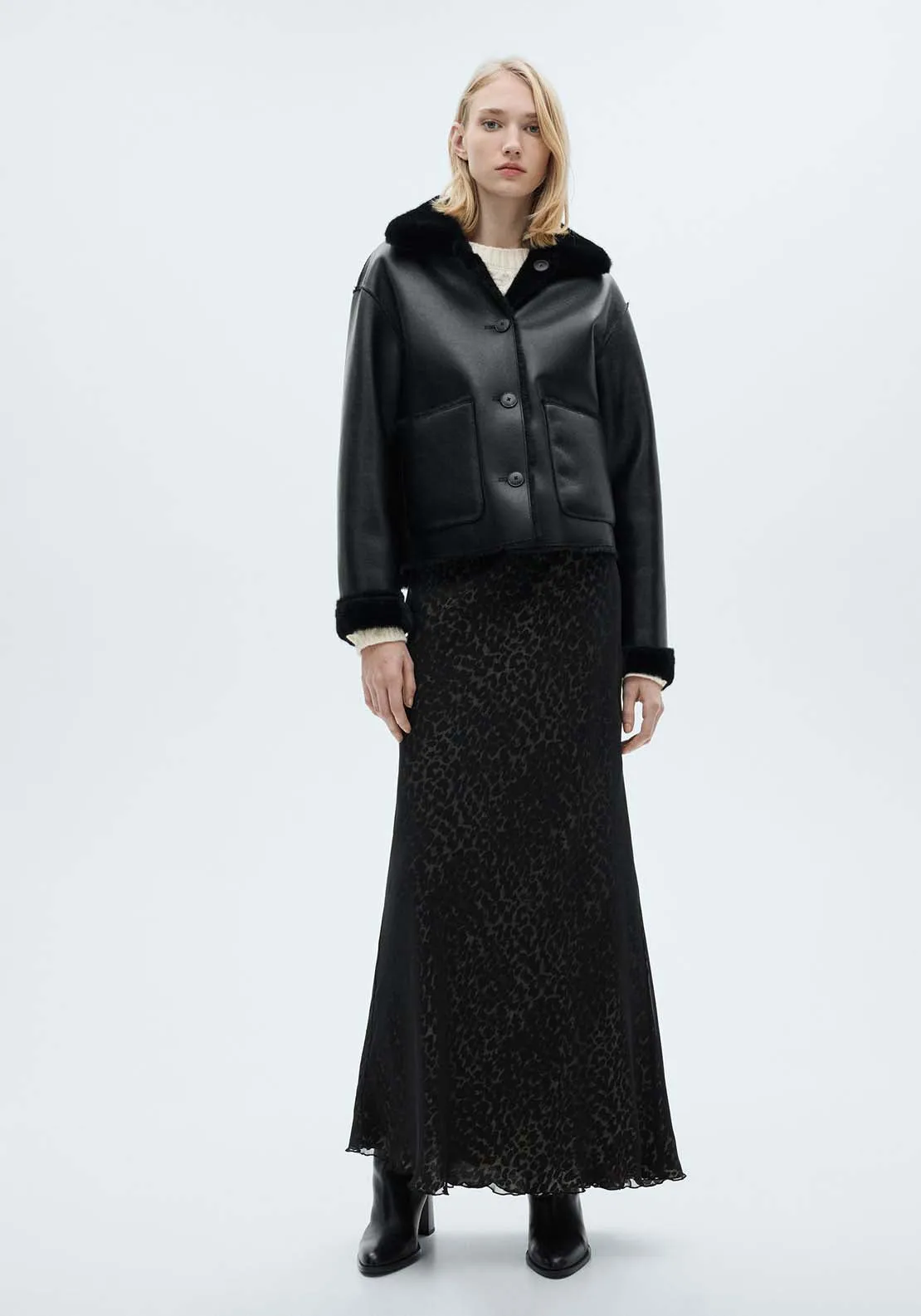 Reversible quilted jacket - Black
