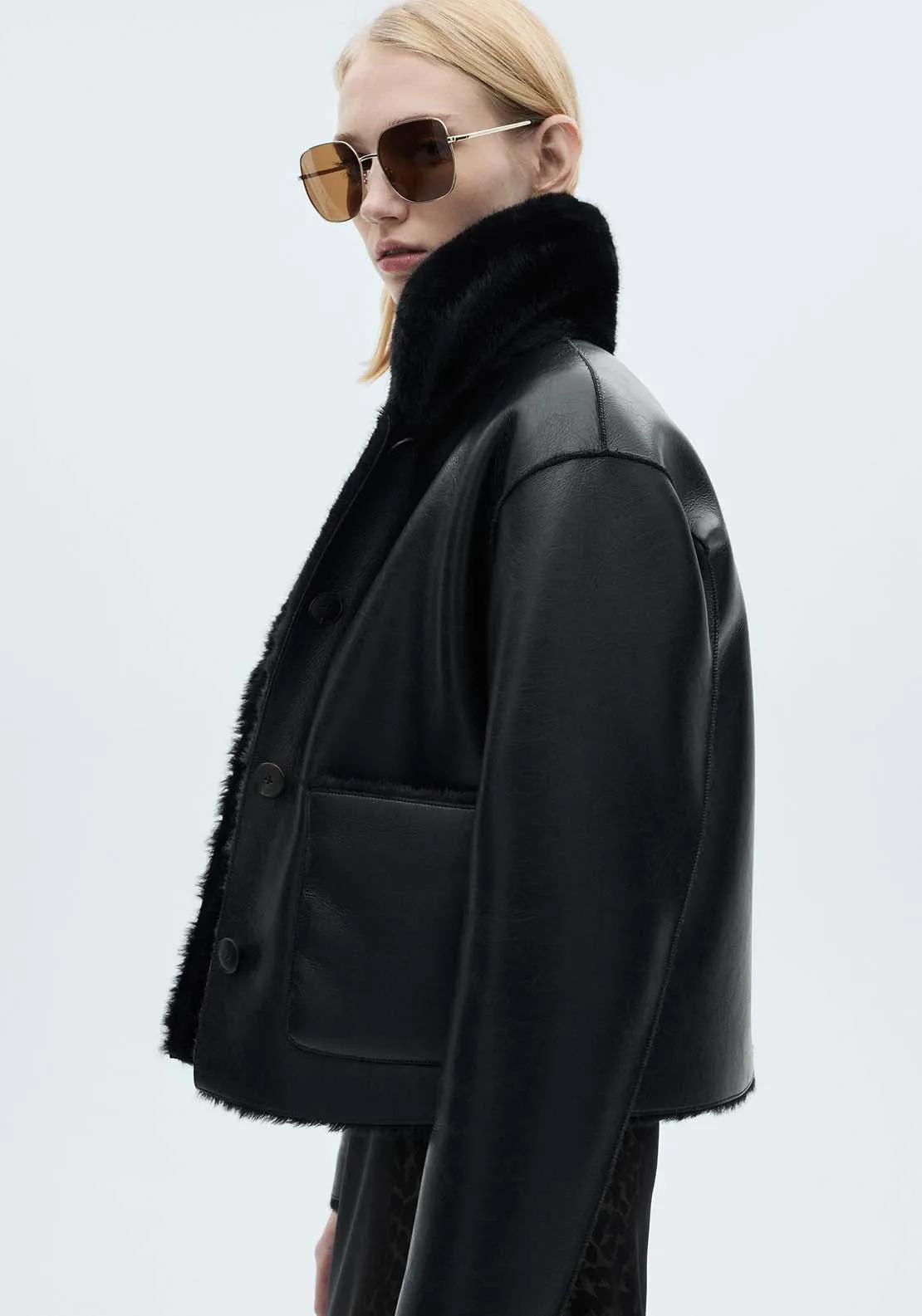 Reversible quilted jacket - Black