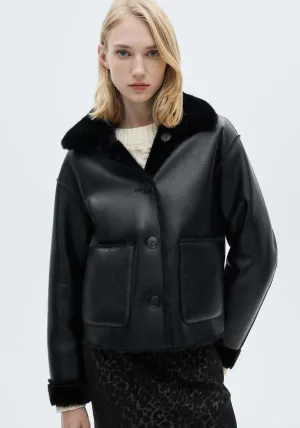 Reversible quilted jacket - Black