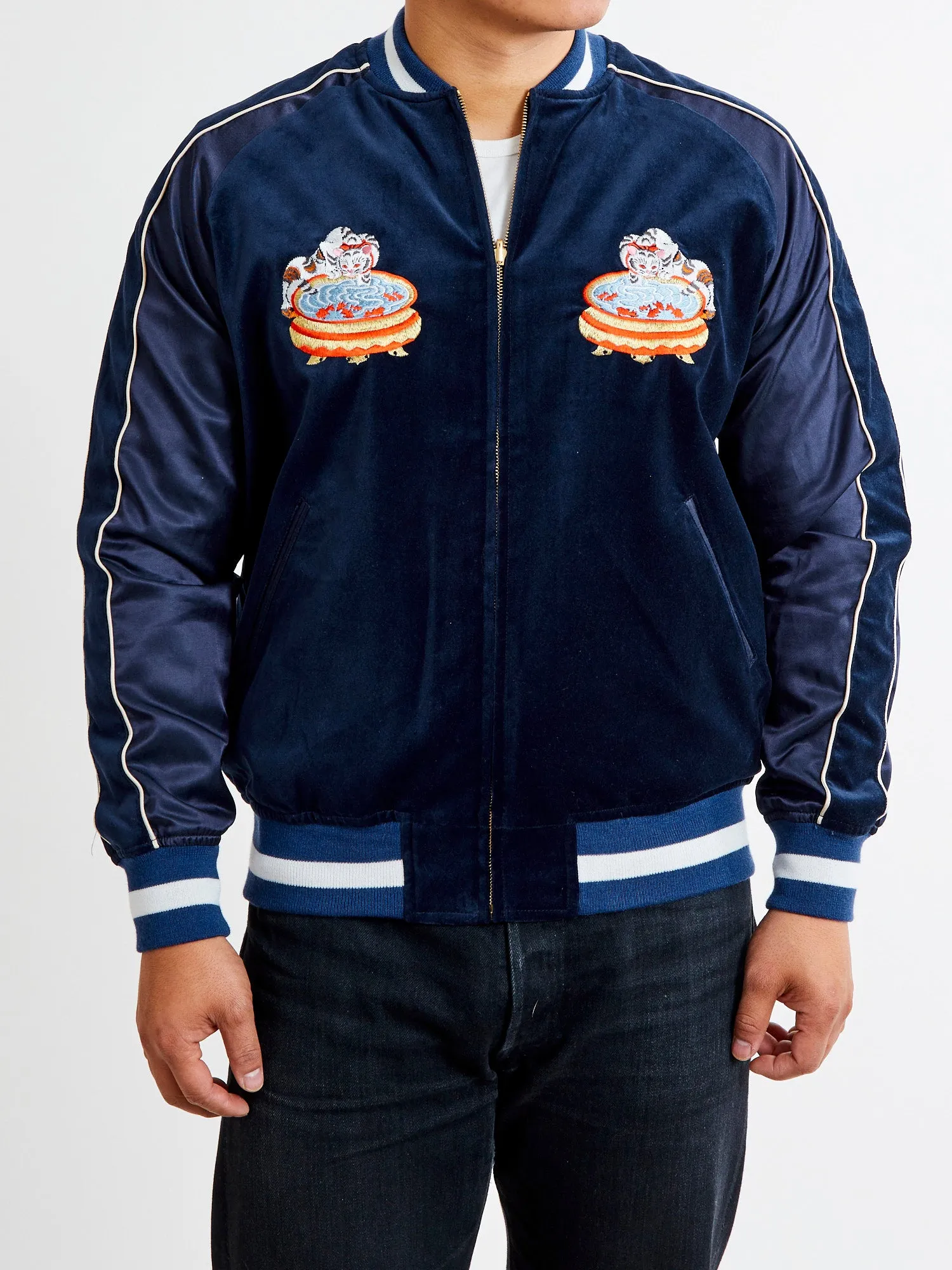 Reversible Souvenir Jacket in Navy