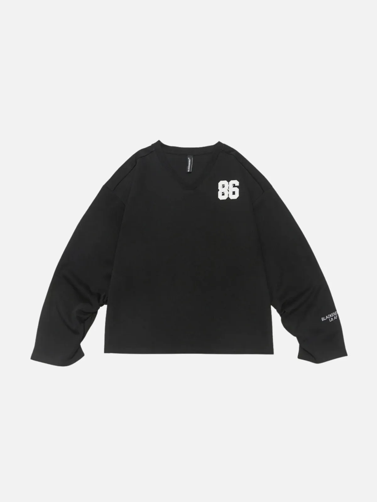Rimiro - 86 Embroidery V-Neck Sweatshirt