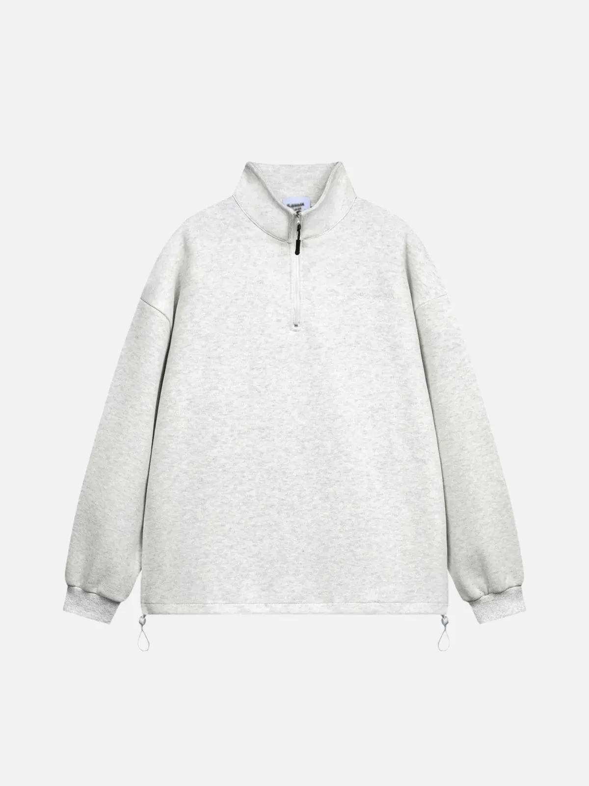 Rimiro - Drawstring Hem Stand Collar Sweatshirt
