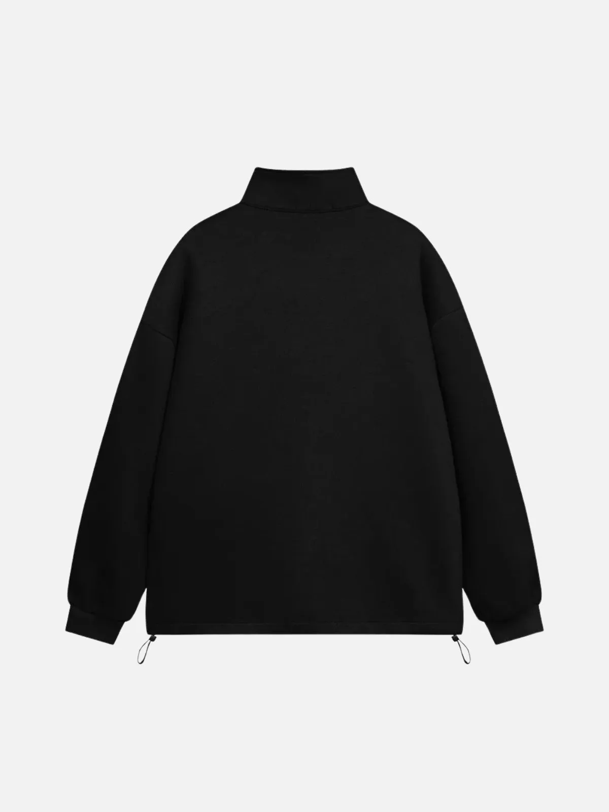 Rimiro - Drawstring Hem Stand Collar Sweatshirt