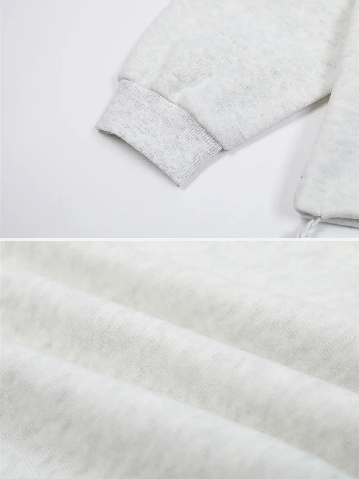 Rimiro - Drawstring Hem Stand Collar Sweatshirt