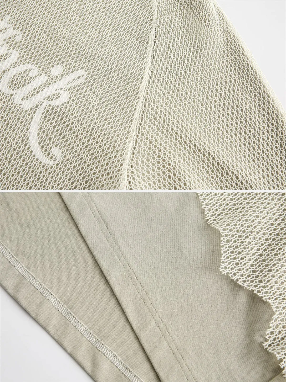 Rimiro - Mesh Spliced Raglan Sweatshirt