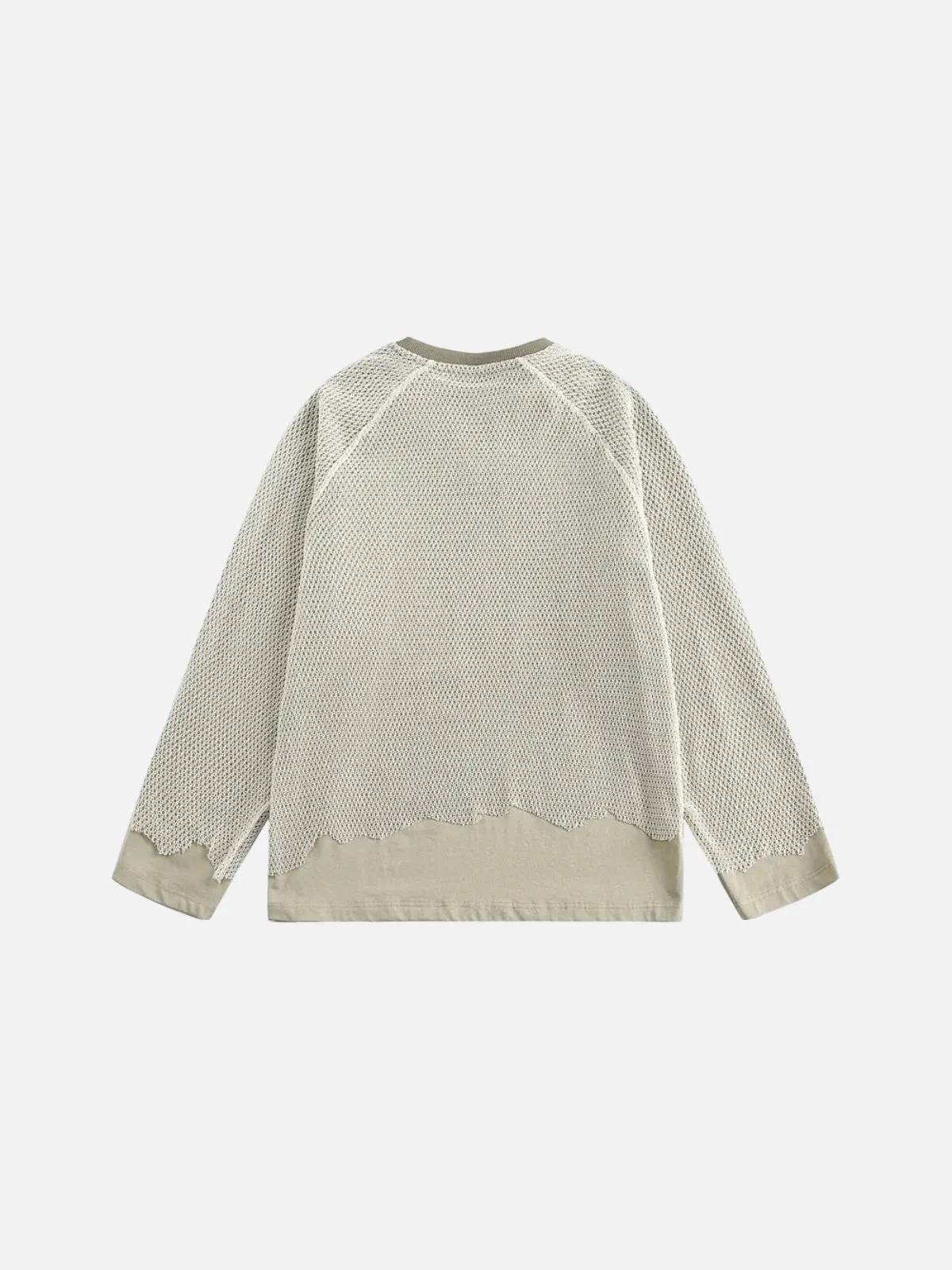 Rimiro - Mesh Spliced Raglan Sweatshirt