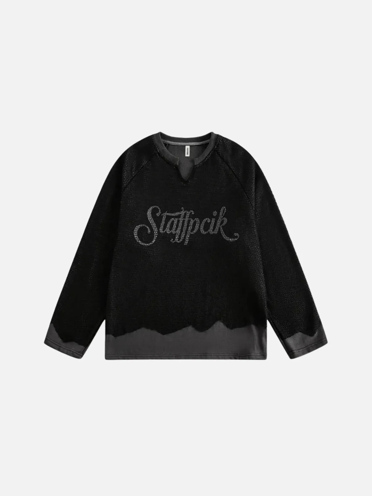 Rimiro - Mesh Spliced Raglan Sweatshirt