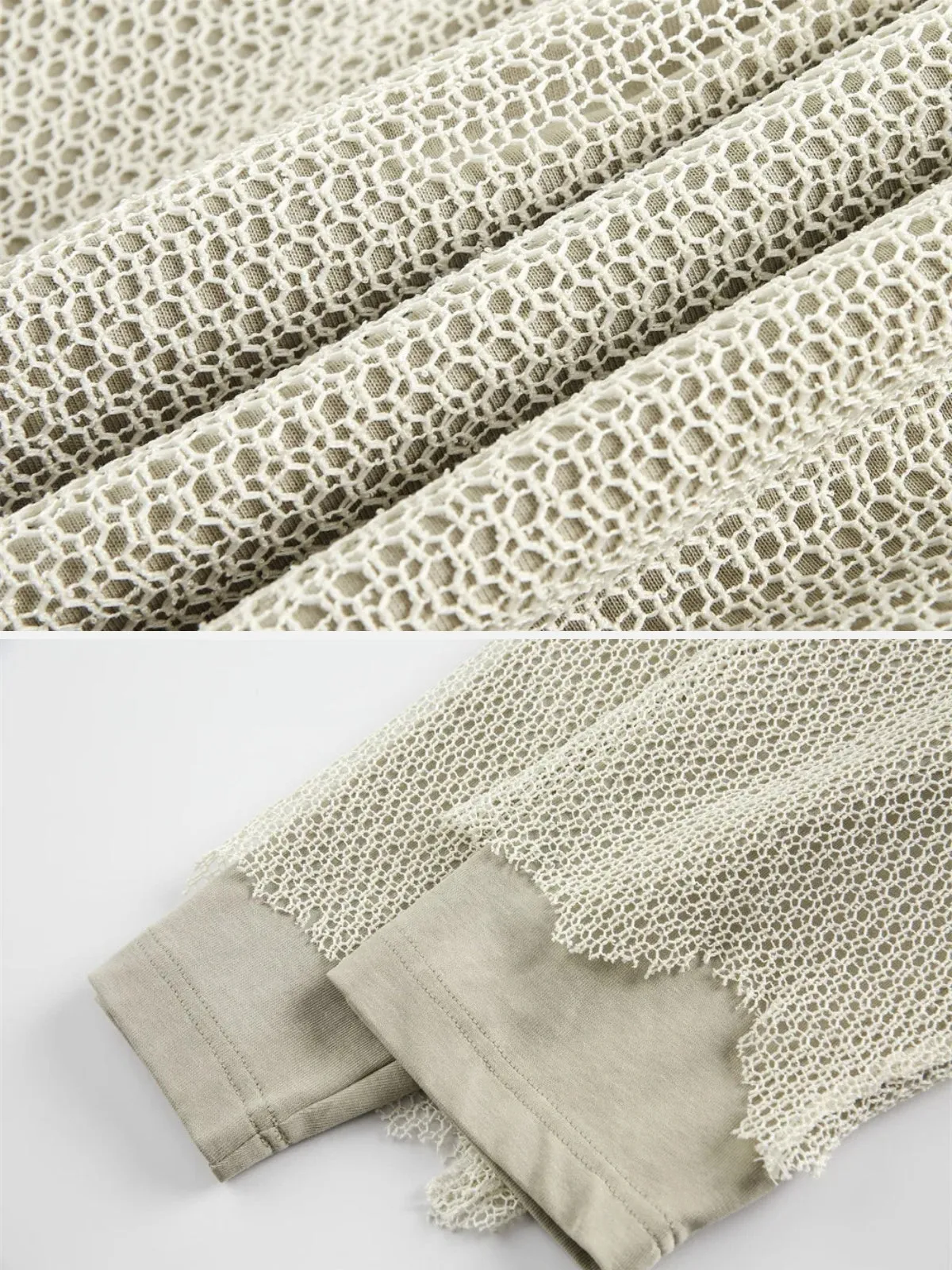 Rimiro - Mesh Spliced Raglan Sweatshirt