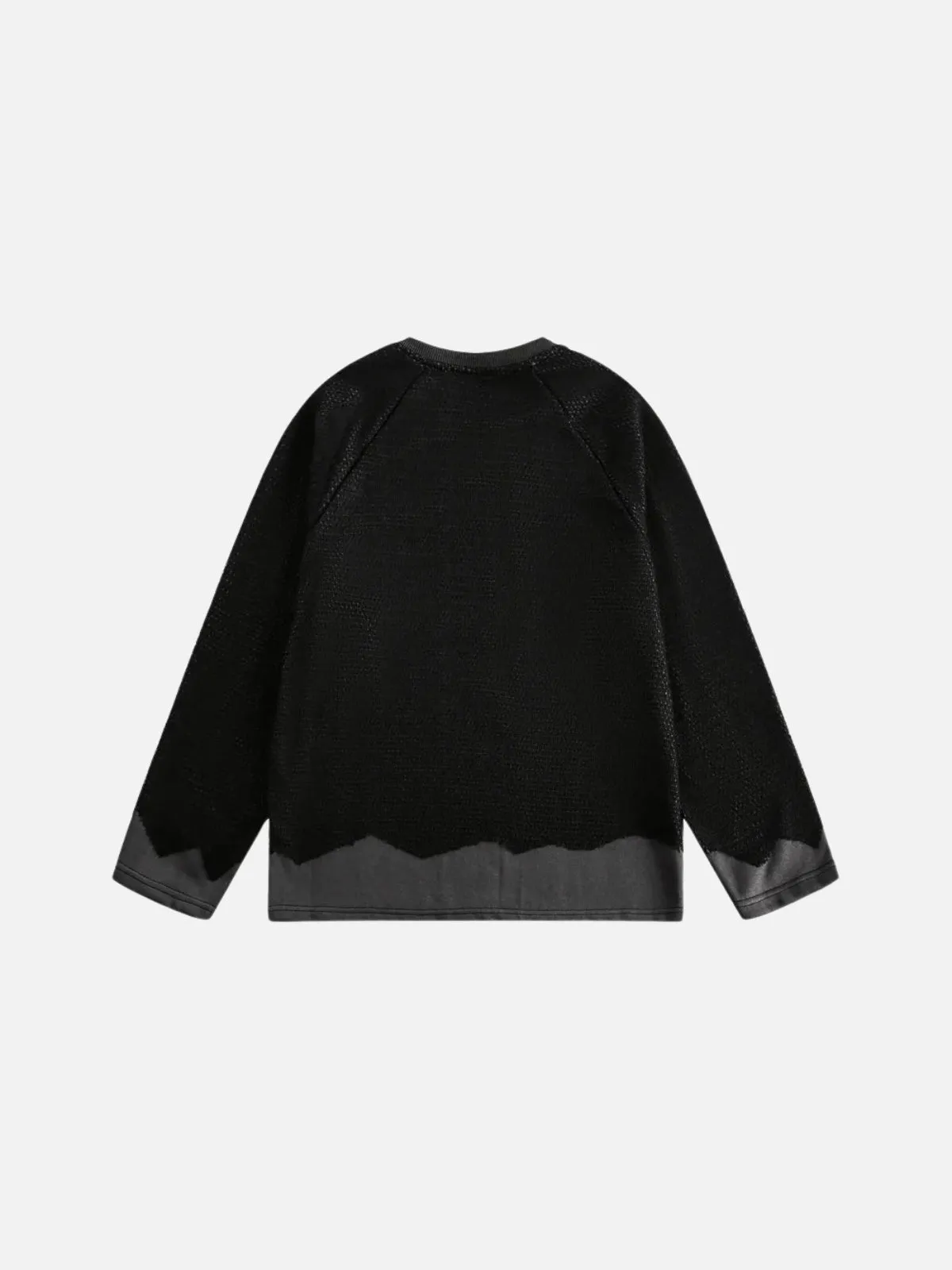 Rimiro - Mesh Spliced Raglan Sweatshirt