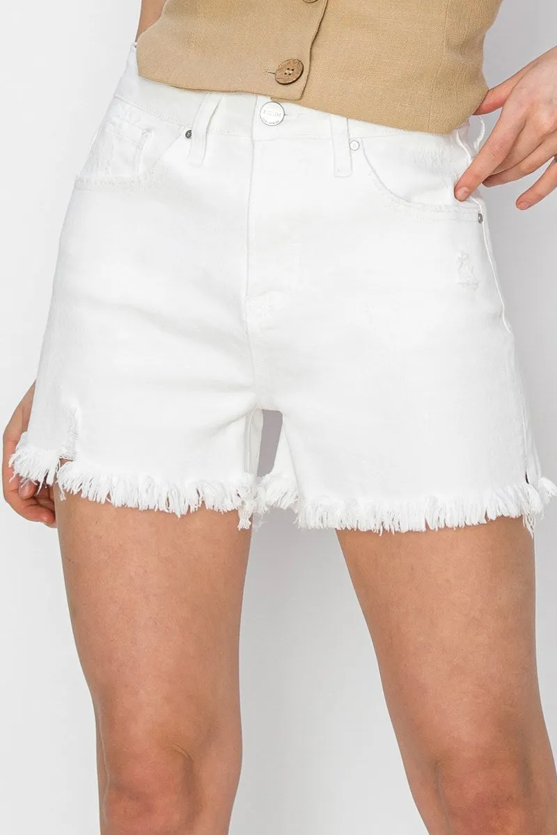 Risen | High Rise Tummy Control Side Slit Shorts
