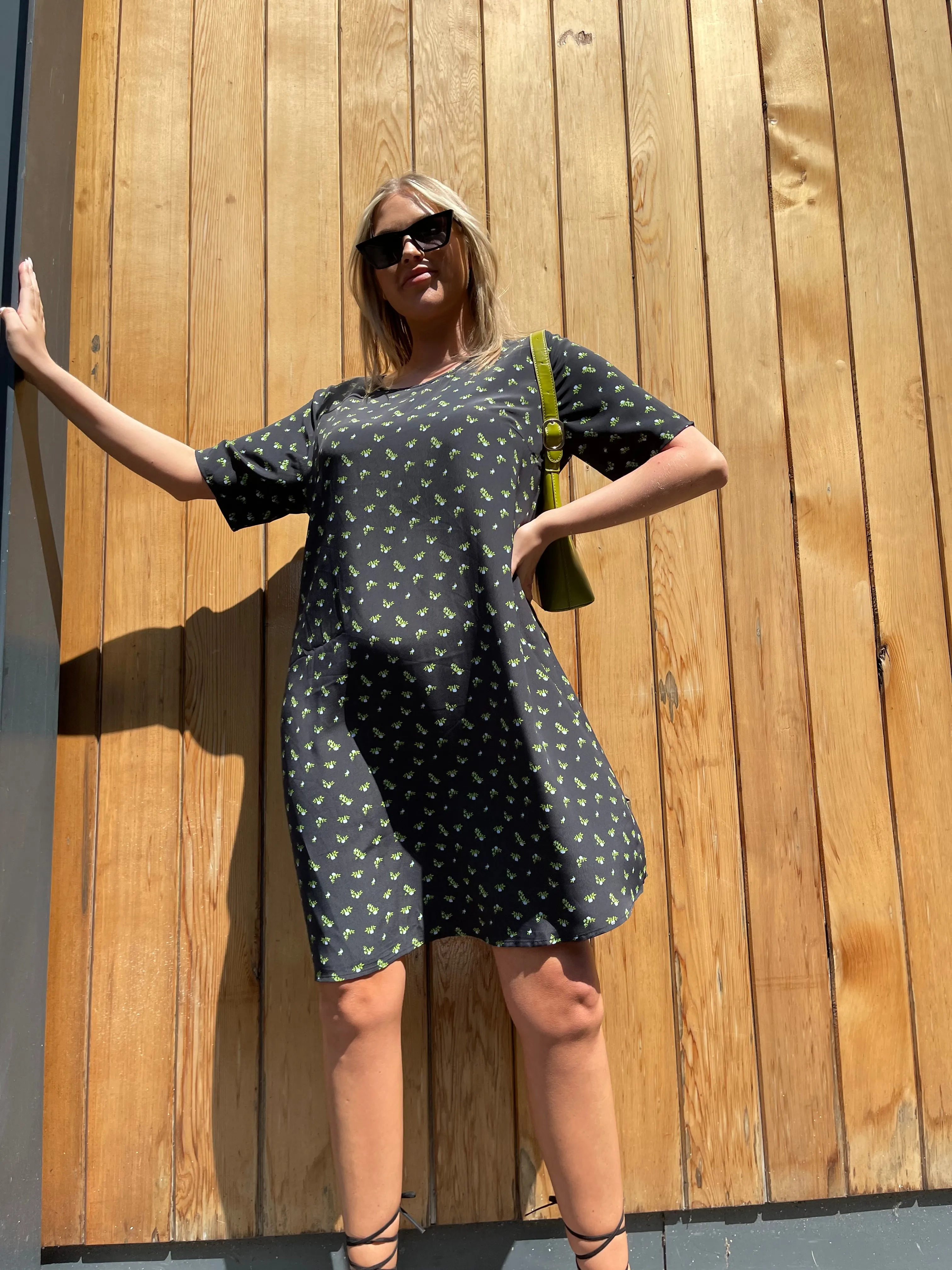 Rosebud Floral T-Shirt Mini-Dress