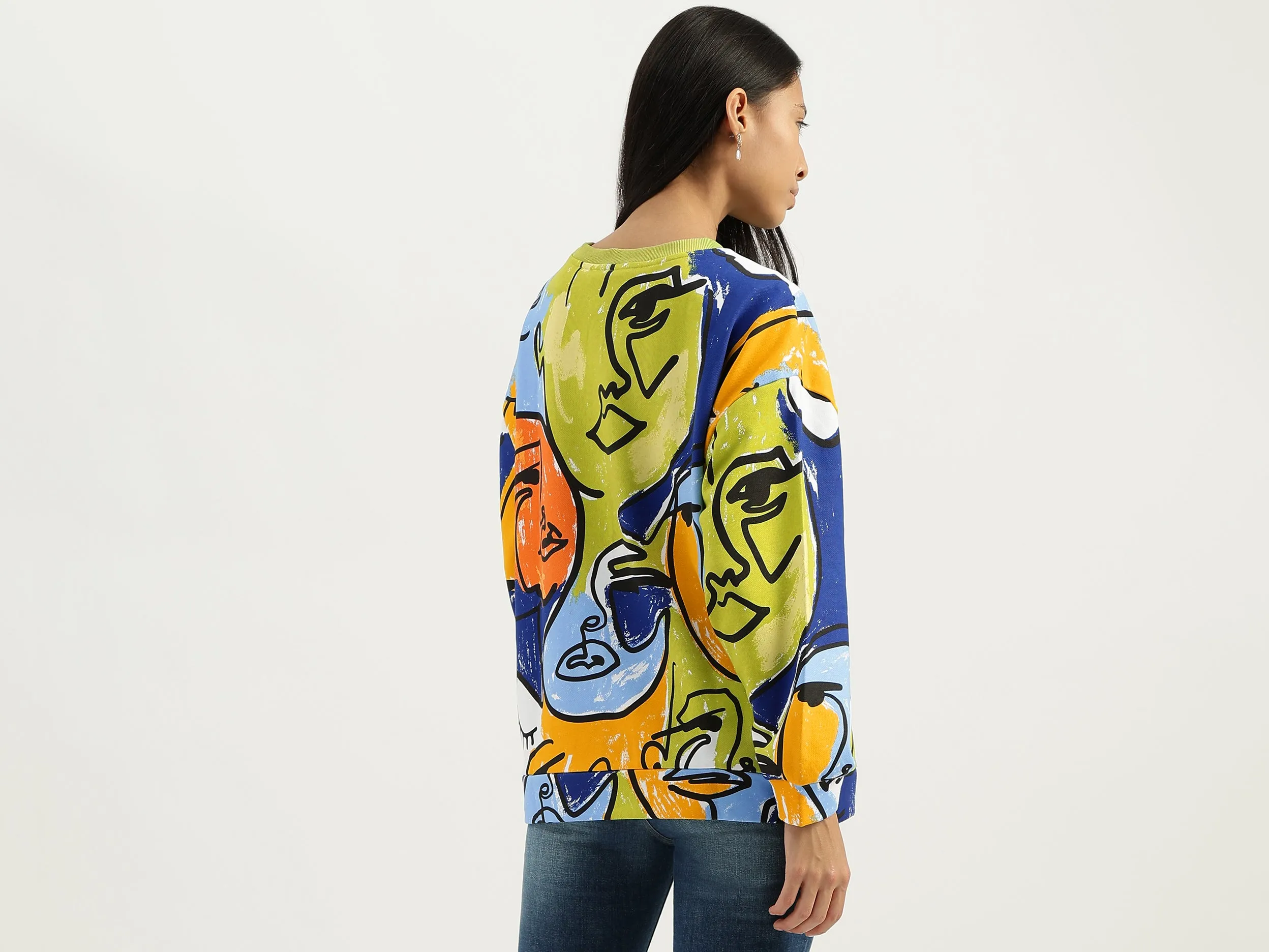 Round Neck Printed Sweatshirts