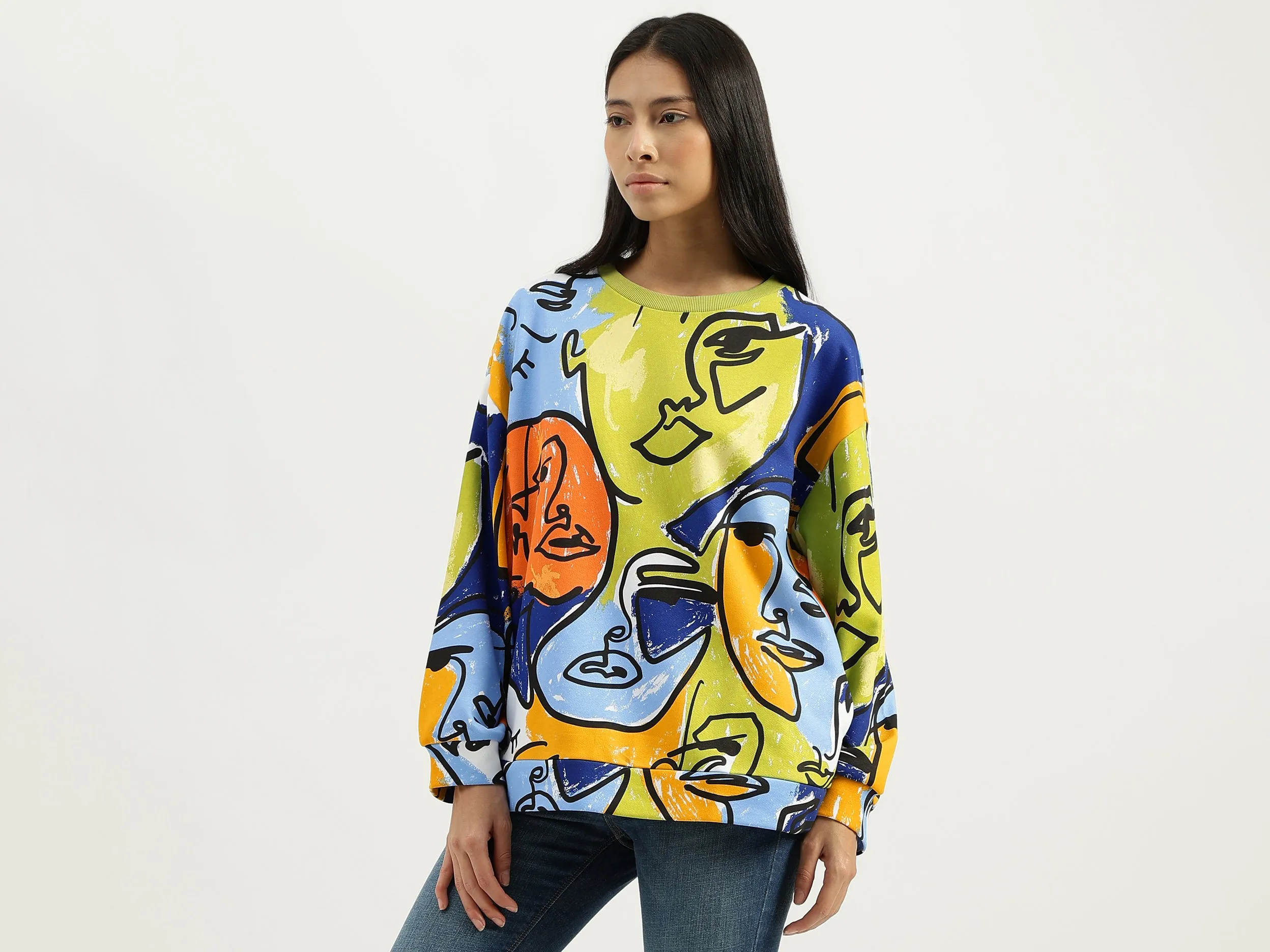 Round Neck Printed Sweatshirts