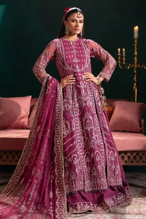 Royal Embroidered Pakistani Wedding Dress Plum Shade Lehenga Shirt