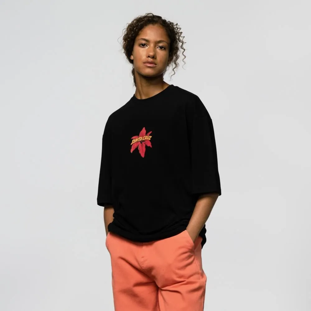 Santa Cruz Womens T-Shirt Wooten Bionic Oversized - Black