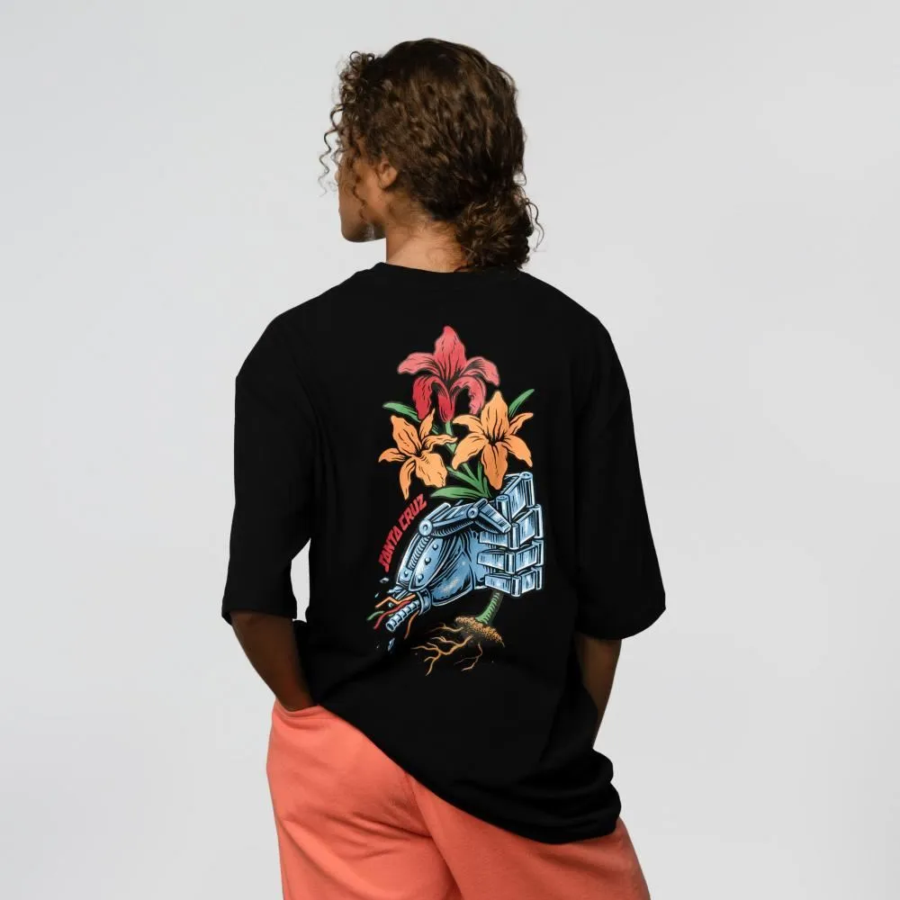 Santa Cruz Womens T-Shirt Wooten Bionic Oversized - Black