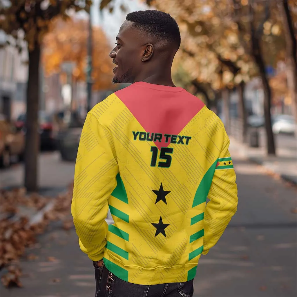 Sao Tome and Principe Football Custom Sweatshirt Sporty Style - Yellow Color LT15