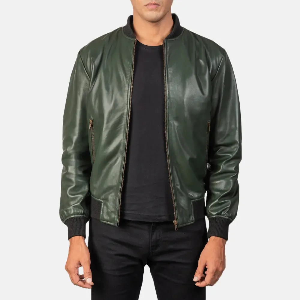 Savvy Leather Bomber Jacket