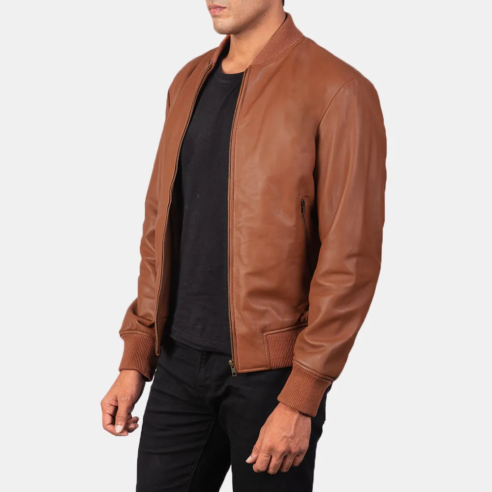 Savvy Leather Bomber Jacket