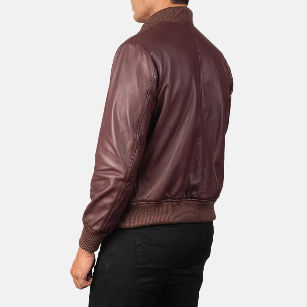 Savvy Leather Bomber Jacket