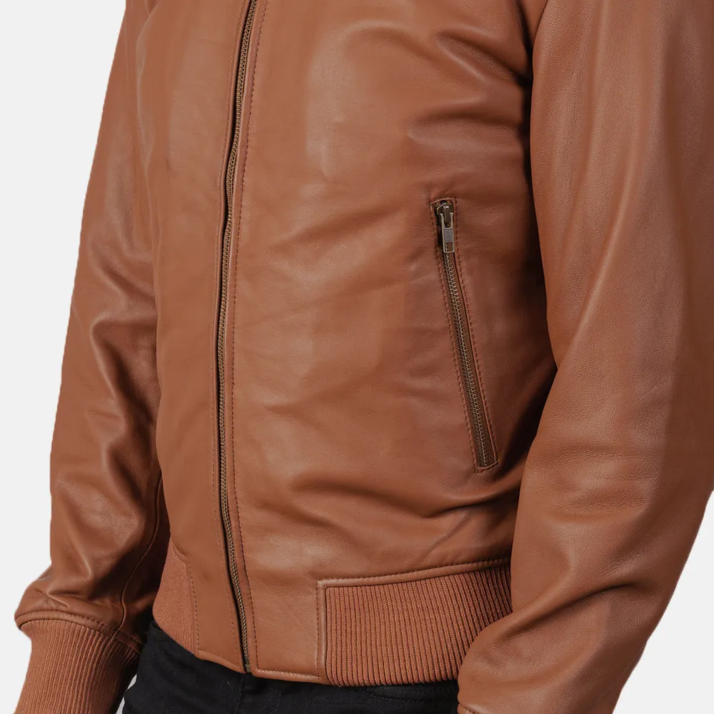 Savvy Leather Bomber Jacket