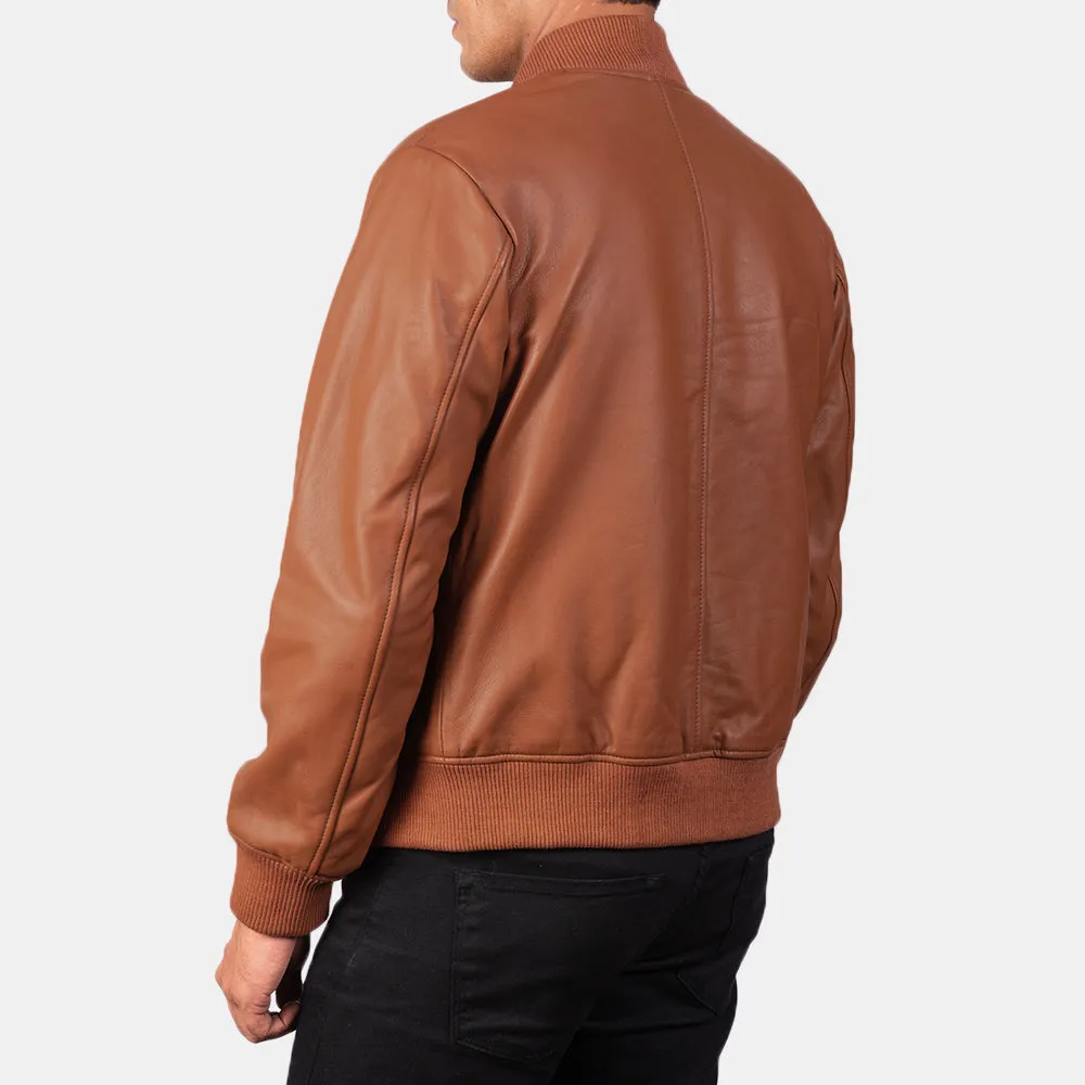 Savvy Leather Bomber Jacket