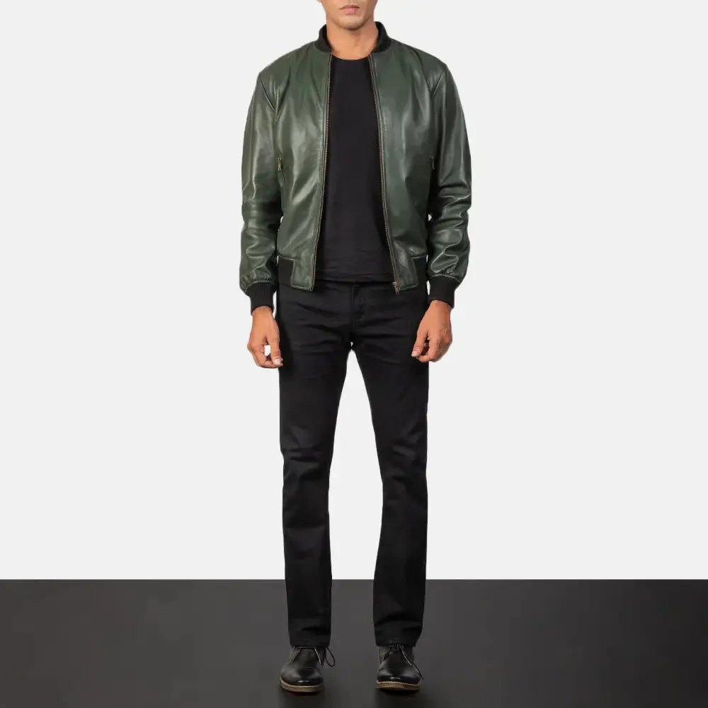 Savvy Leather Bomber Jacket