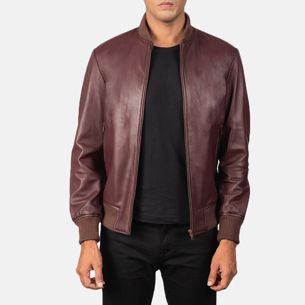 Savvy Leather Bomber Jacket