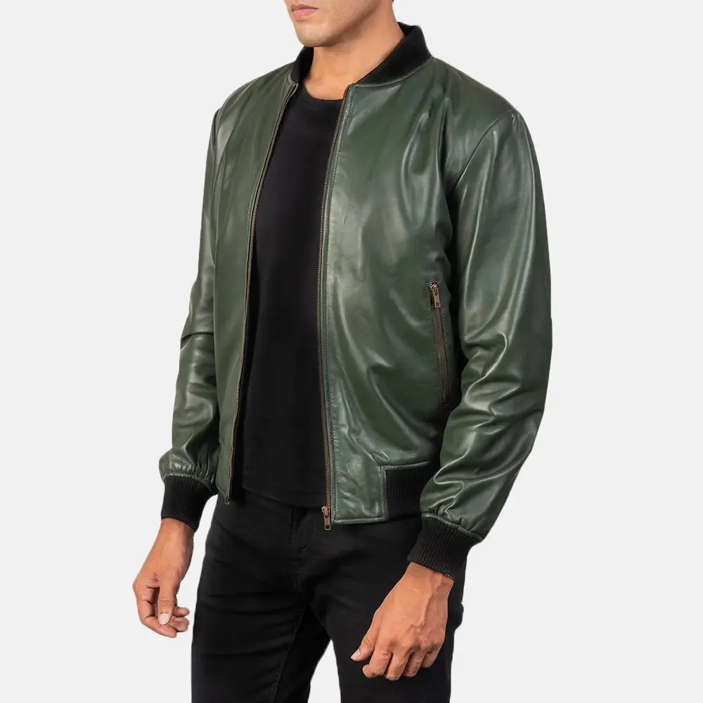 Savvy Leather Bomber Jacket