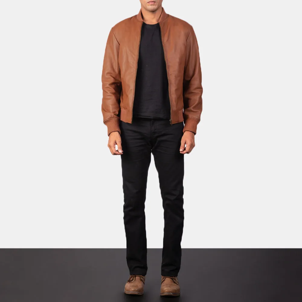 Savvy Leather Bomber Jacket