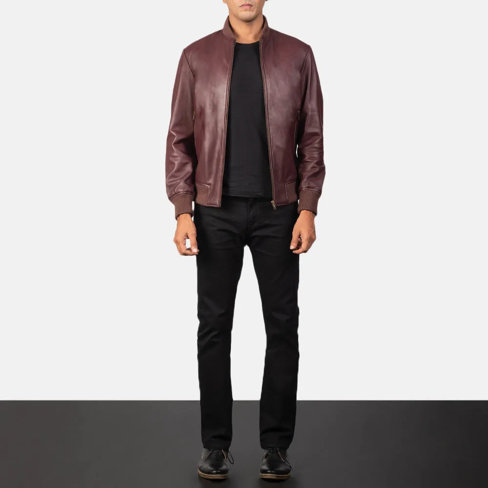 Savvy Leather Bomber Jacket