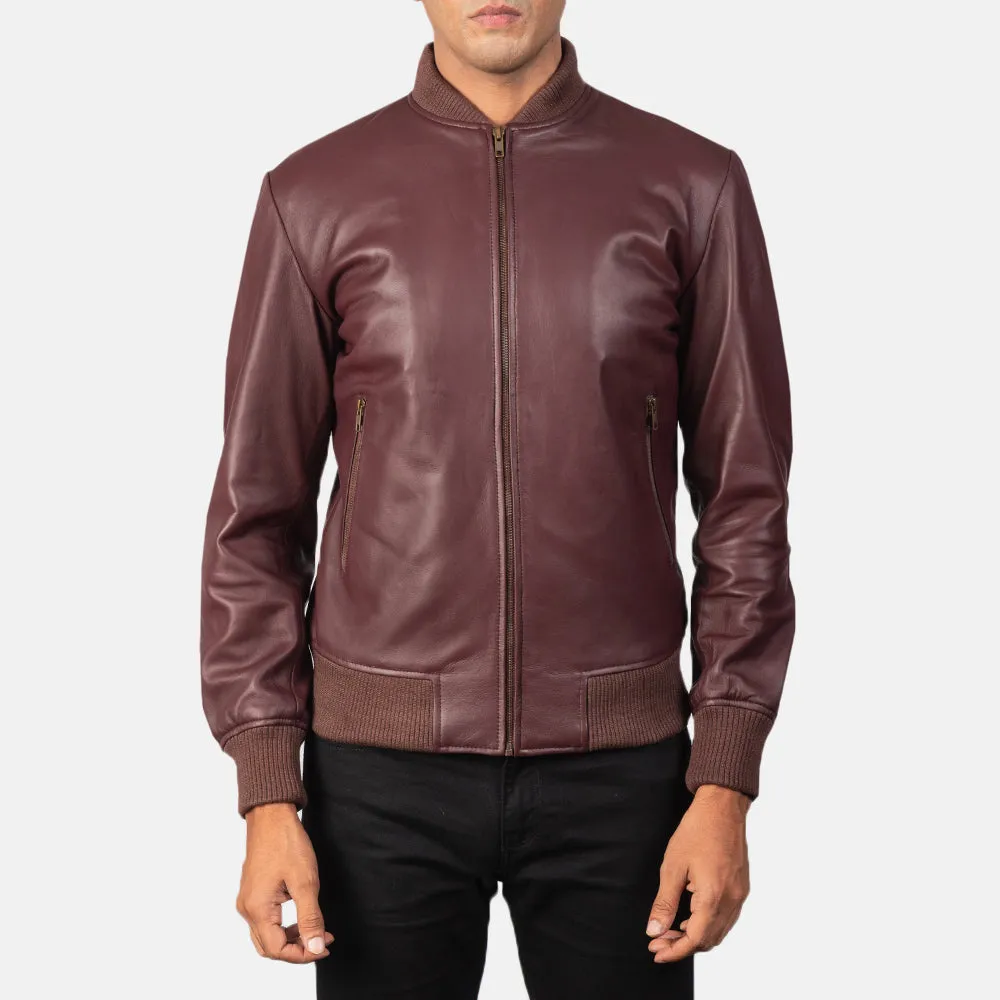 Savvy Leather Bomber Jacket