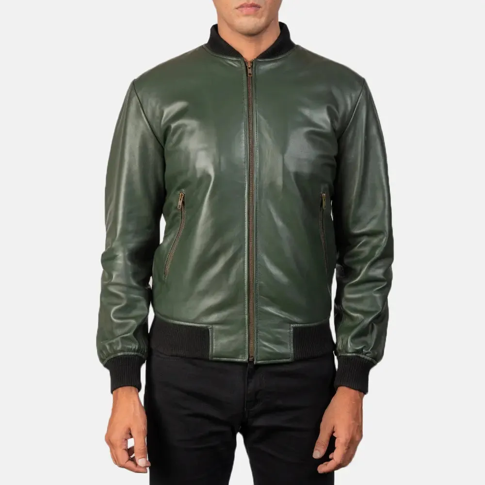 Savvy Leather Bomber Jacket