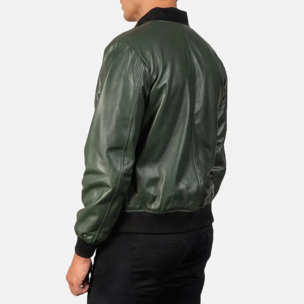 Savvy Leather Bomber Jacket