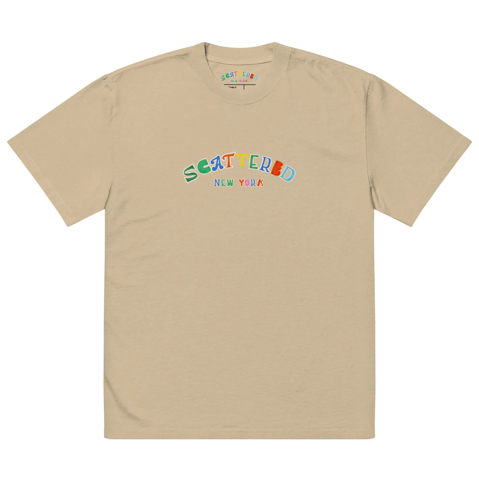 Scattered S/S '25 Style Logo Printed Faded T-Shirt