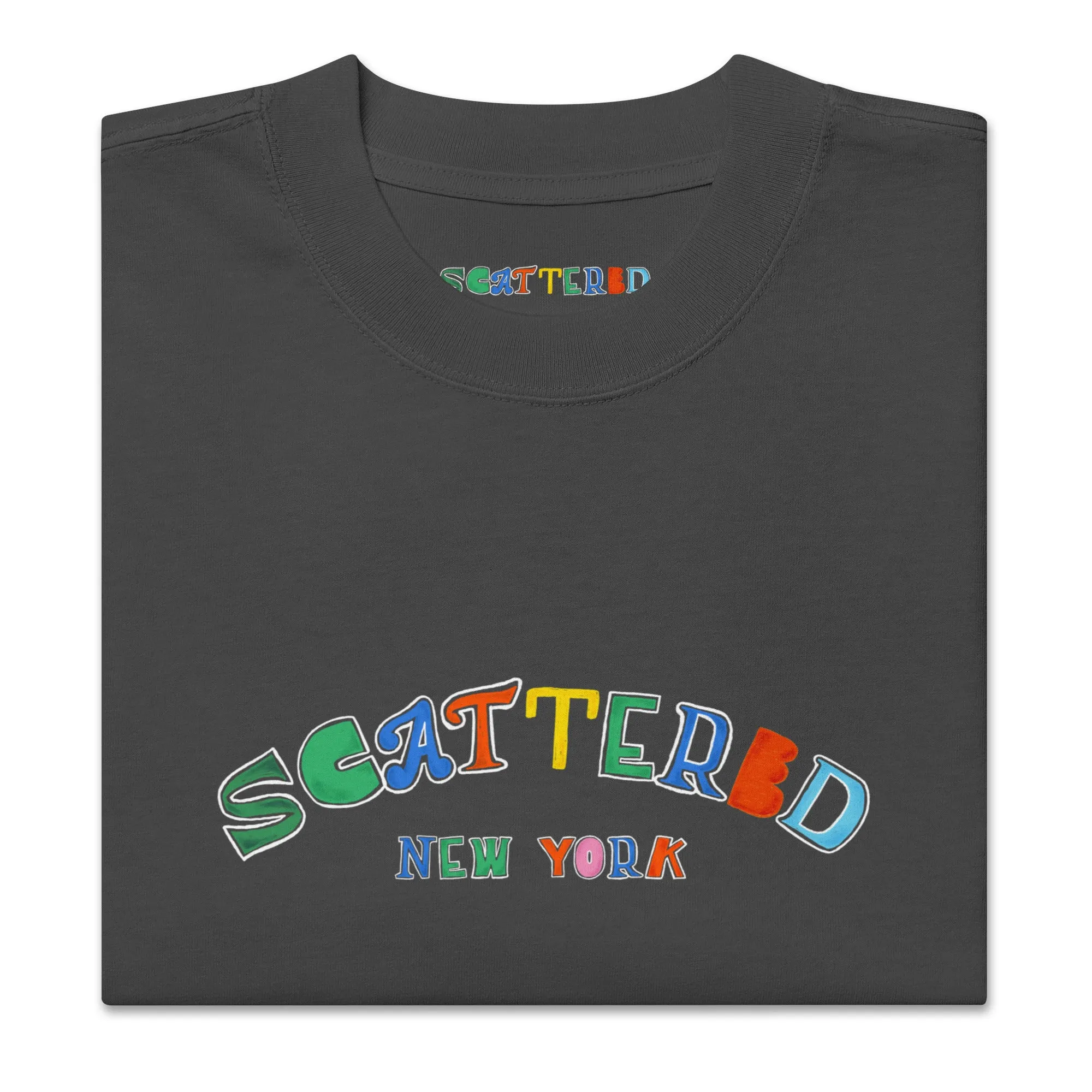 Scattered S/S '25 Style Logo Printed Faded T-Shirt