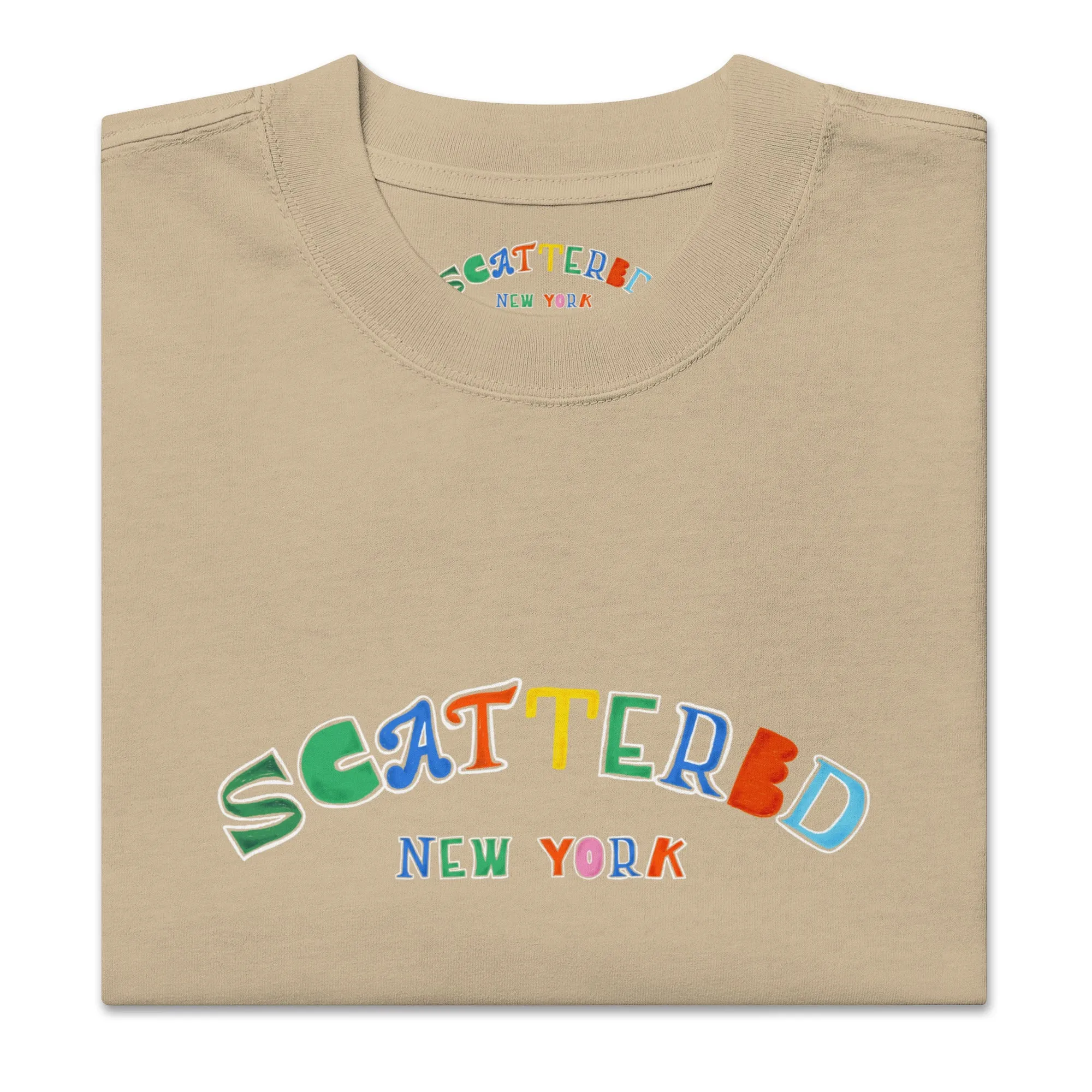 Scattered S/S '25 Style Logo Printed Faded T-Shirt
