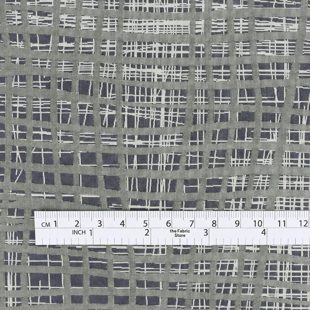 Scribble Grid Reversible Jacquard- Heather