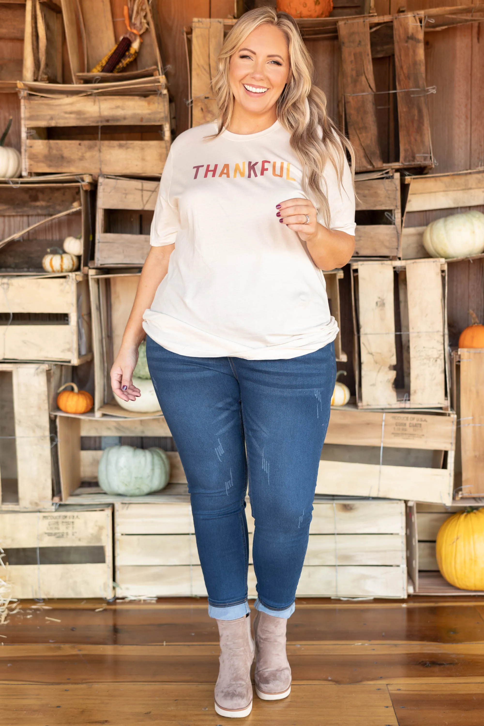 Season Of Thanks Tee, Natural