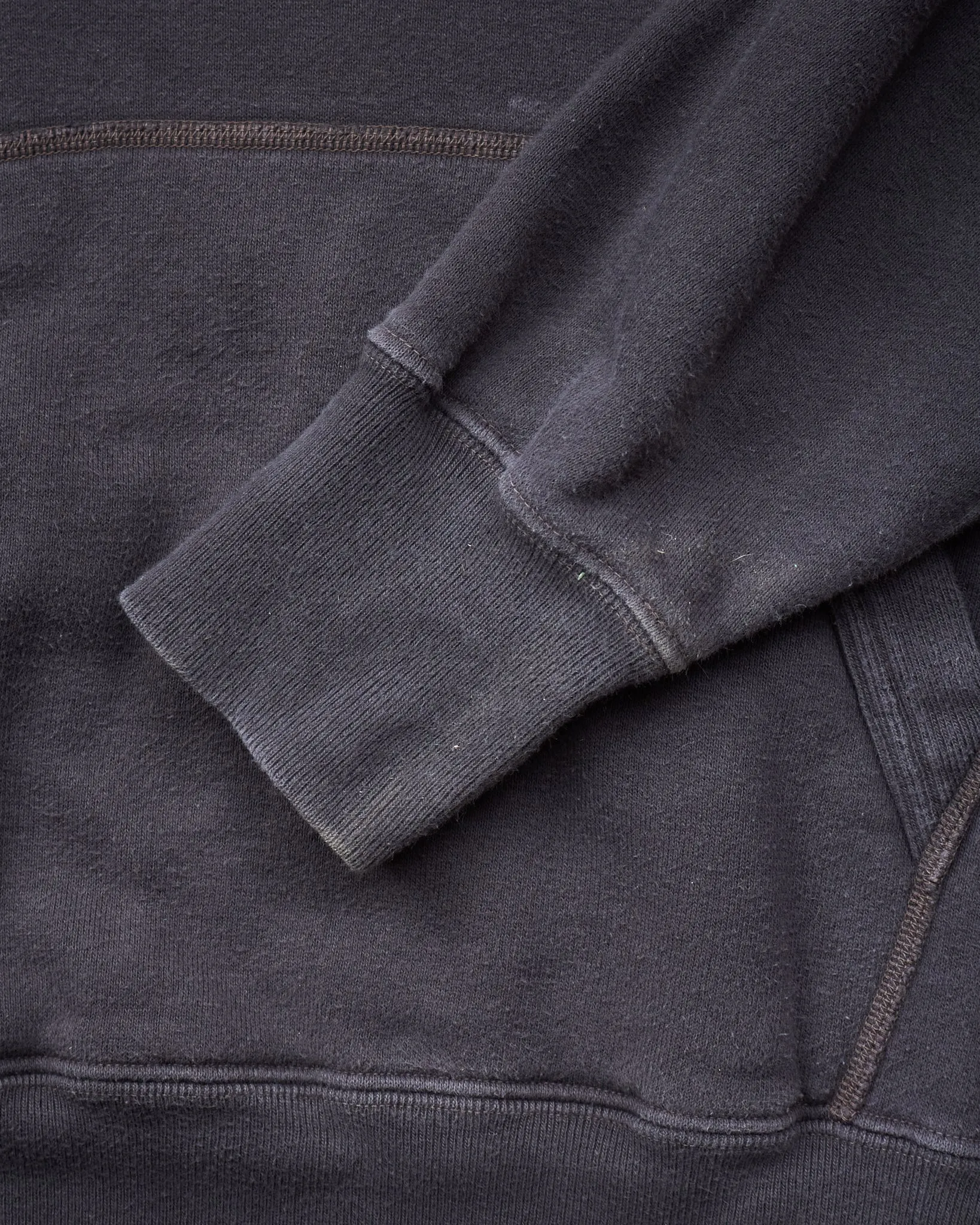 Second Hand Buzz Rickson's Loopwheel Hoodie 4-Needle Black Size S