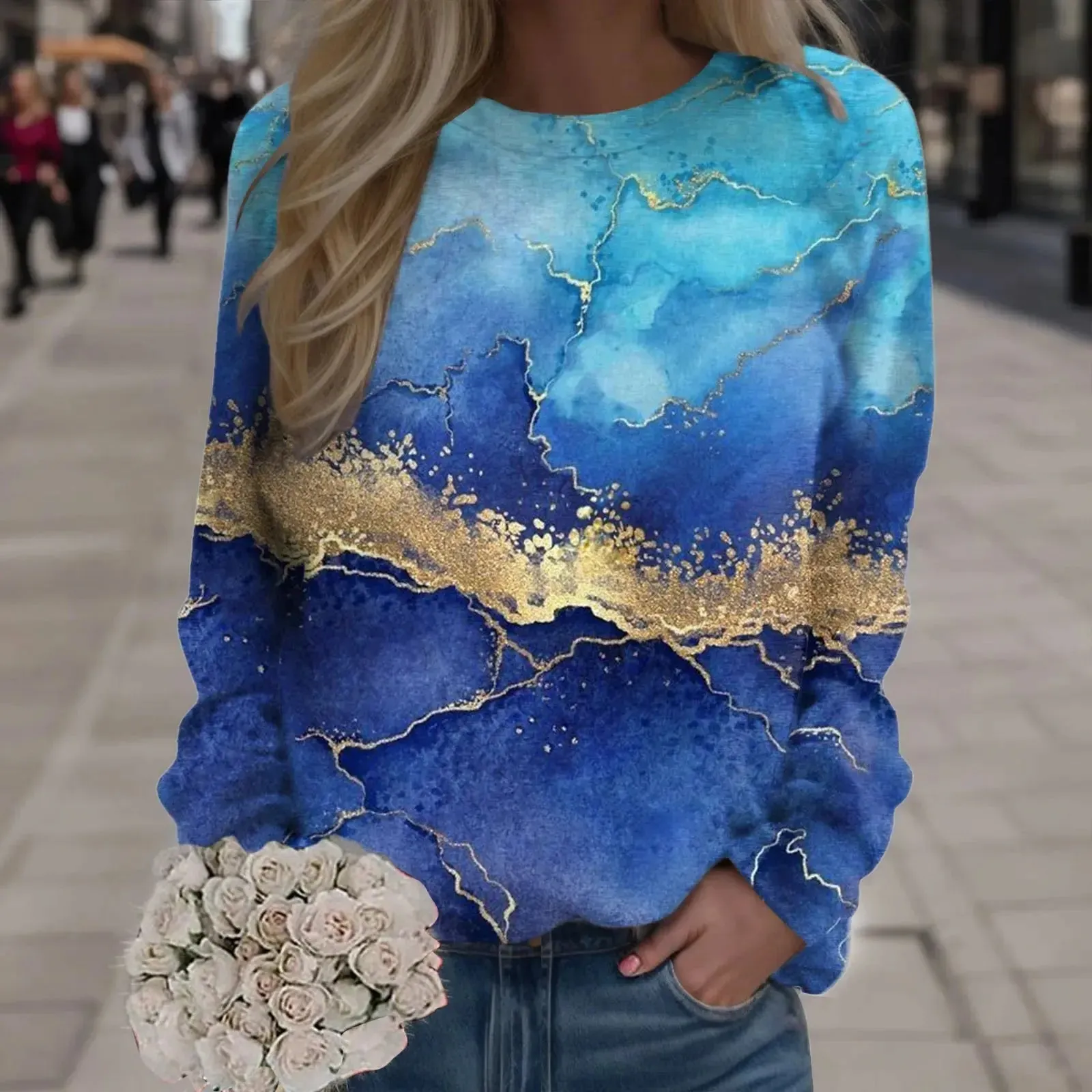 Sequins 3D Print Long Sleeve Women Hoodies Street wear Female Hoodie Sweatshirts Pullover  Woman Clothing