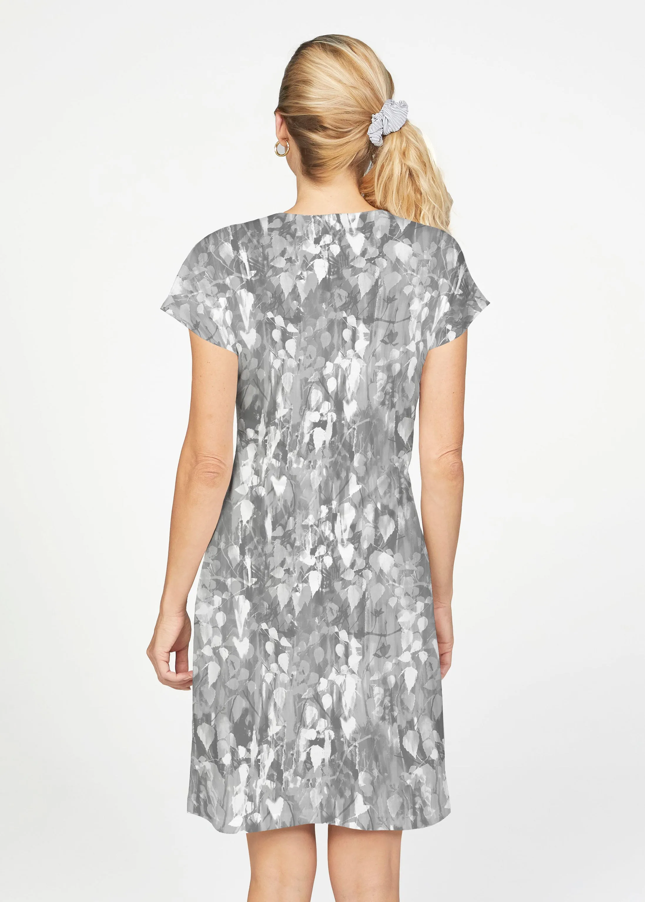 Shadow (7869) ~ French Terry Short Sleeve Crew Dress