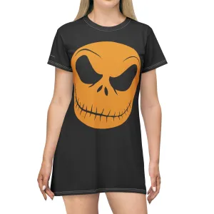 Shirtdress, Black Spooky Face