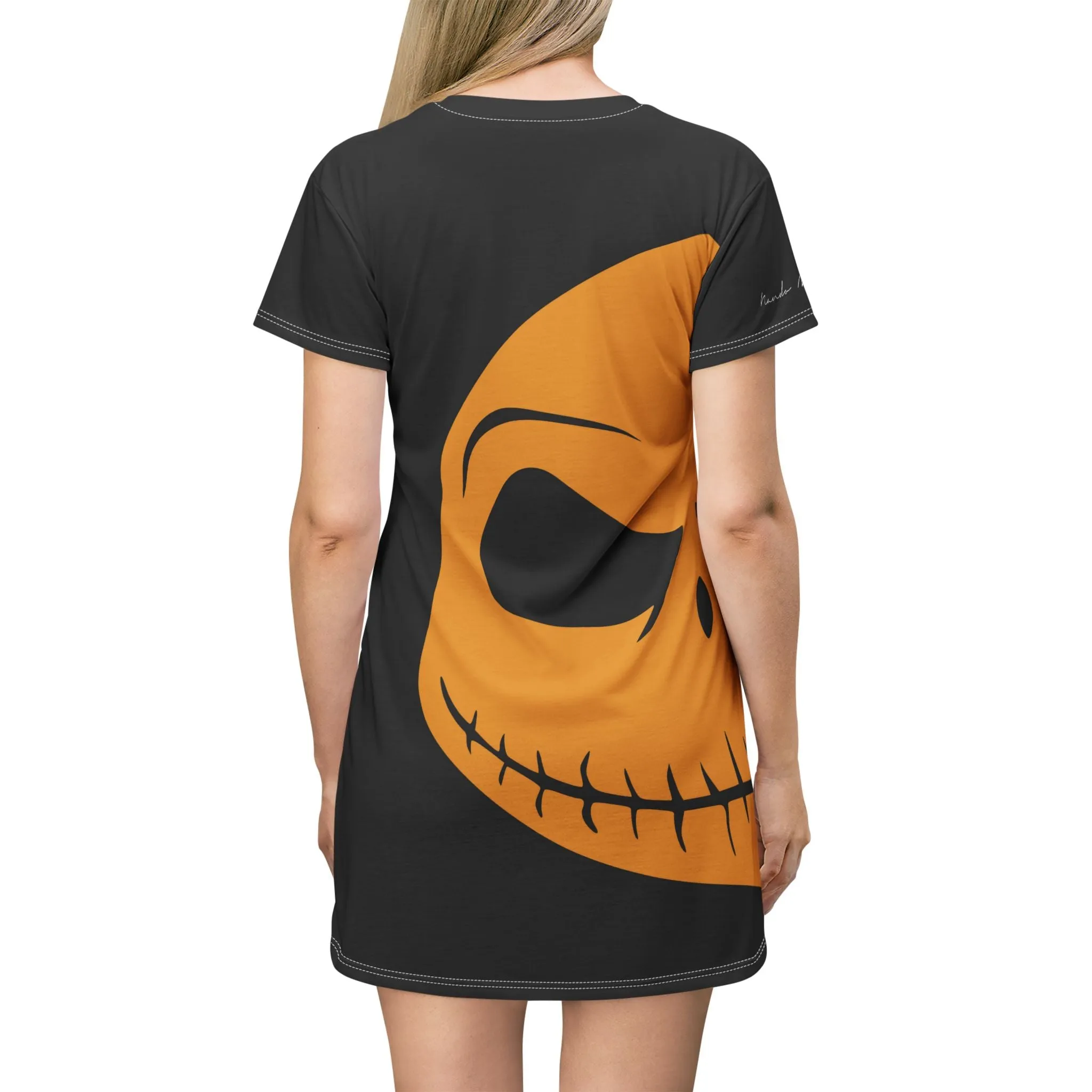 Shirtdress, Black Spooky Face